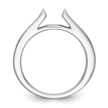 14K White Gold Peg Set Engagement Ring Mounting — alternate view