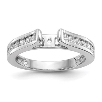 14K White Gold Peg Set Engagement Ring Mounting