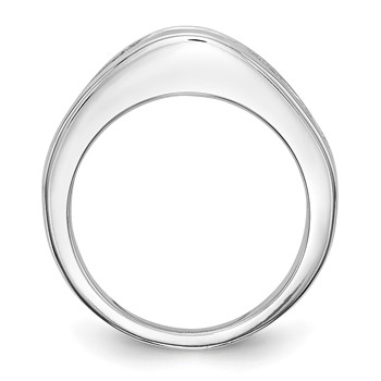 14k White Gold Princess Channel Wedding Band Mounting — alternate view