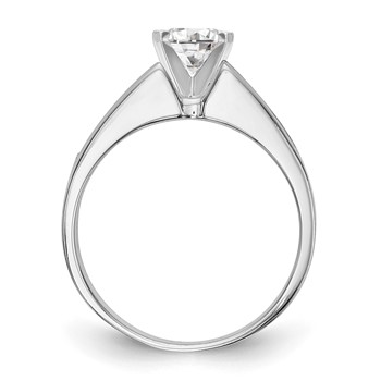 14K White Gold Peg Set Channel Princess Engagement Ring Mounting — alternate view