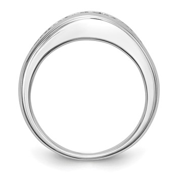 14k White Gold Princess Channel Wedding Band Mounting — alternate view