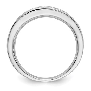 14k White Gold 1/2 carat Channel-set Princess Diamond Complete Wedding Band — alternate view