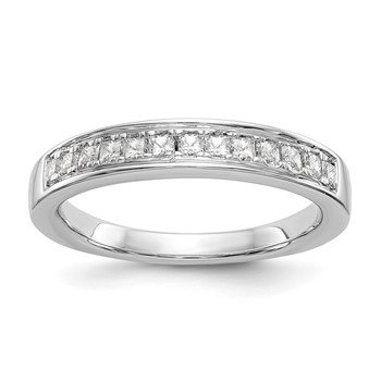14k White Gold 1/2 carat Channel-set Princess Diamond Complete Wedding Band