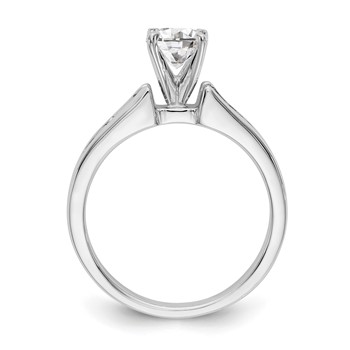14K White Gold Diamond Peg Set Semi-mount Engagement Ring — alternate view