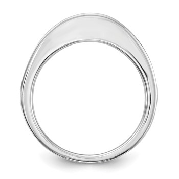 14k White Gold Princess Channel Wedding Band Mounting — alternate view