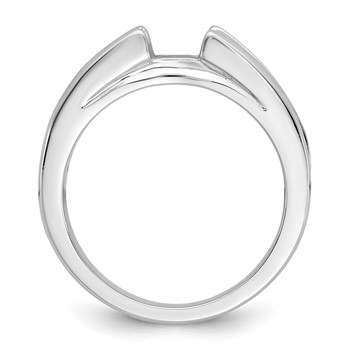 14K White Gold Peg Set 1 carat Channel-set Princess Diamond Semi-mount Engagement Ring — alternate view