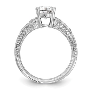 14K White Gold Diamond Semi-Mount Engagement Ring — alternate view