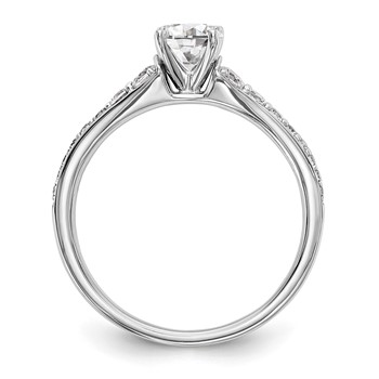 14K White Gold Peg Set Engagement Ring Mounting — alternate view