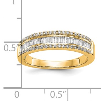 14k Yellow Gold Diamond Wedding Band — alternate view