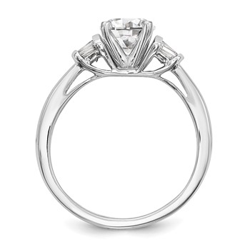 14K White Gold Peg Set Engagement Ring Mounting — alternate view