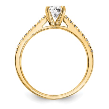 10K Diamond Peg Set Semi-mount Engagement Ring — alternate view