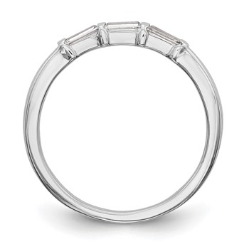 14k White Gold Wedding Band Mounting — alternate view