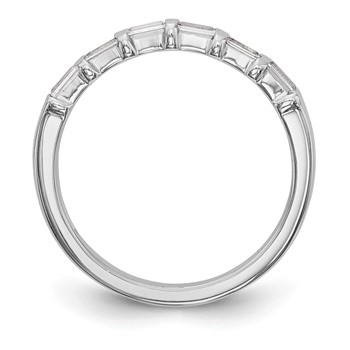 14k White Gold 1/4 carat Baguette Diamond Complete Wedding Band — alternate view