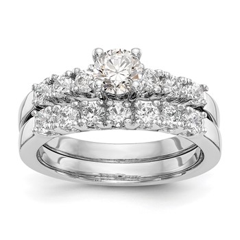 14K White Gold Engagement Ring Mounting — alternate view