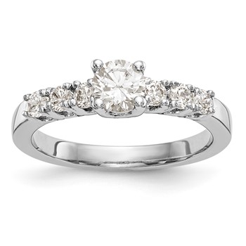 14K White Gold Engagement Ring Mounting