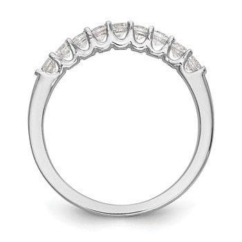 14k White Gold Wedding Band Mounting — alternate view