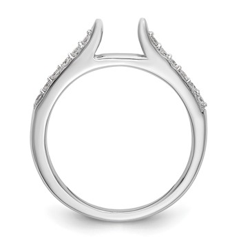14K White Gold Peg Set Engagement Ring Mounting — alternate view