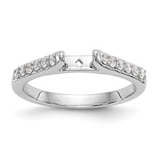 Image of 14k White Gold 1/4 carat Lab Grown Diamond VS/SI+ G+ Semi Mount Peg Set Engagement Ring