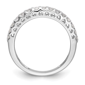 14k White Gold 1/2 carat Lab Grown Diamond VS/SI+ G+ Complete Wedding Band — alternate view