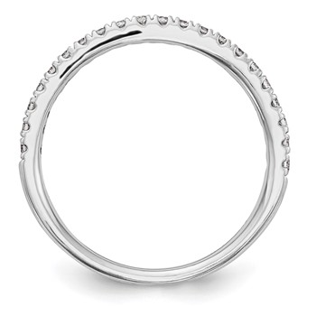 14k White Gold 1/3 carat Diamond Complete Wedding Band — alternate view