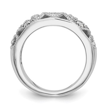 14k White Gold Wedding Band Mounting — alternate view