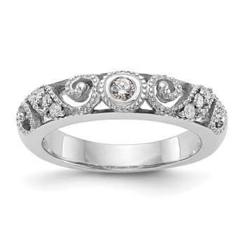 14k White Gold Wedding Band Mounting