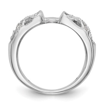 14K White Gold Peg Set 1/15 carat Diamond Semi-mount Engagement Ring — alternate view