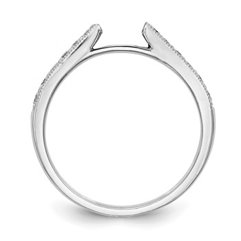 14K White Gold Peg Set Engagement Ring Mounting — alternate view