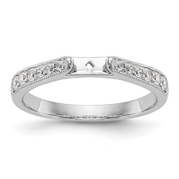 14K White Gold Peg Set Engagement Ring Mounting
