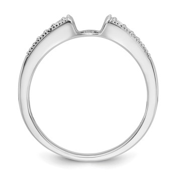 14K White Gold Peg Set 1/10 carat Diamond Semi-mount Engagement Ring — alternate view