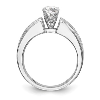 14K White Gold Peg Set Channel Engagement Ring Mounting — alternate view