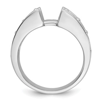 14K White Gold Peg Set 1.3 carat Channel-set Diamond Semi-mount Engagement Ring — alternate view