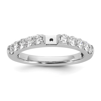 14K White Gold Peg Set Engagement Ring Mounting
