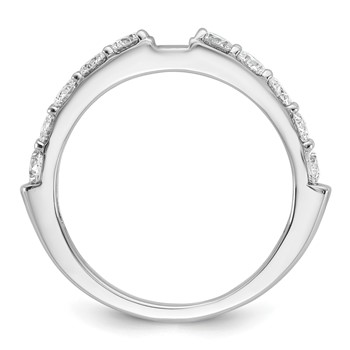14K White Gold Peg Set Engagement Ring Mounting — alternate view