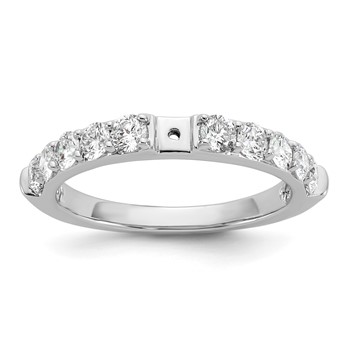 14K White Gold Peg Set Engagement Ring Mounting