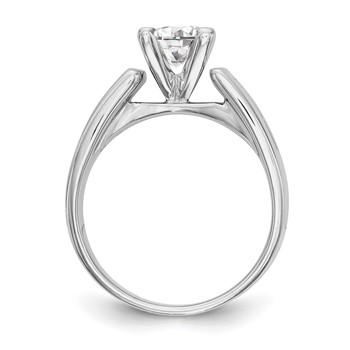 14K White Gold Peg Set Channel Princess Engagement Ring Mounting — alternate view