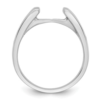 14K White Gold Peg Set 3/8 carat Channel-set Princess Diamond Semi-mount Engagement Ring — alternate view