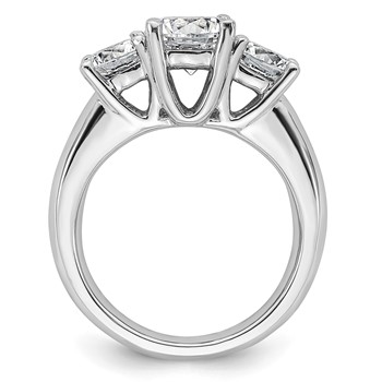 Platinum 3-Stone Engagement Mounting — alternate view