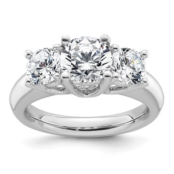 Platinum 3-Stone Engagement Mounting