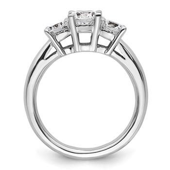 Platinum 3-Stone Engagement Mounting — alternate view