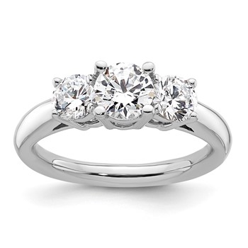 Platinum 3-Stone Engagement Mounting