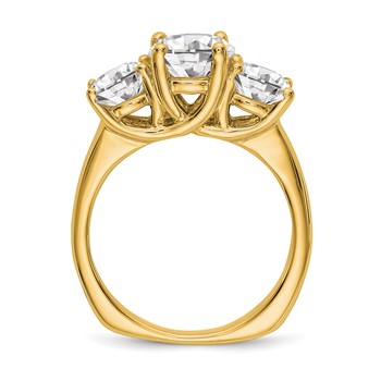 True Origin 14K 1 carat Lab Grown Diamond VS/SI  D E F  Semi Mount Peg Set Ring — alternate view