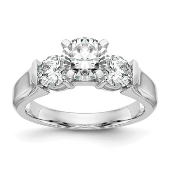Platinum Gold 3-Stone Engagement Mounting
