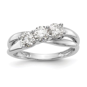 Platinum 3-Stone Diamond Engagement Ring Mounting