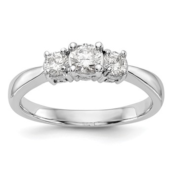 Platinum 3-Stone Diamond Engagement Ring Mounting