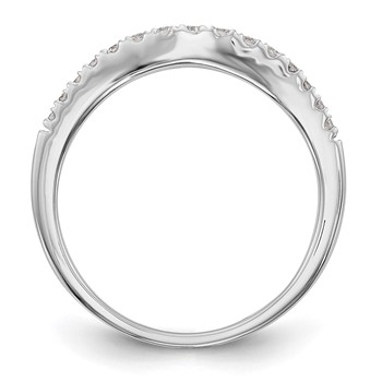 14K White Gold Contoured Wedding Band Mounting — alternate view