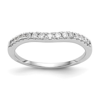 14K White Gold Contoured Wedding Band Mounting