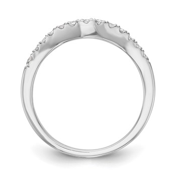 14K White Gold Contoured Wedding Band Mounting — alternate view