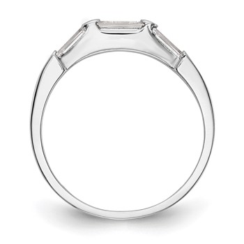 14K White Gold Baguette Wedding Band Mounting — alternate view