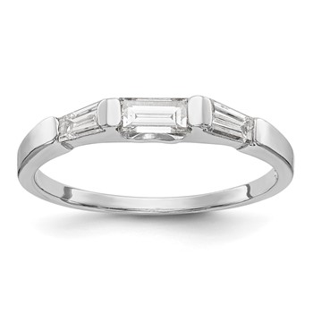 14K White Gold Baguette Wedding Band Mounting
